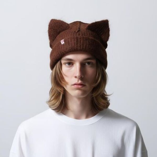 CHARLES JEFFREY LOVERBOY ニット帽 ALPACA CHUNKY EARS BEANIE