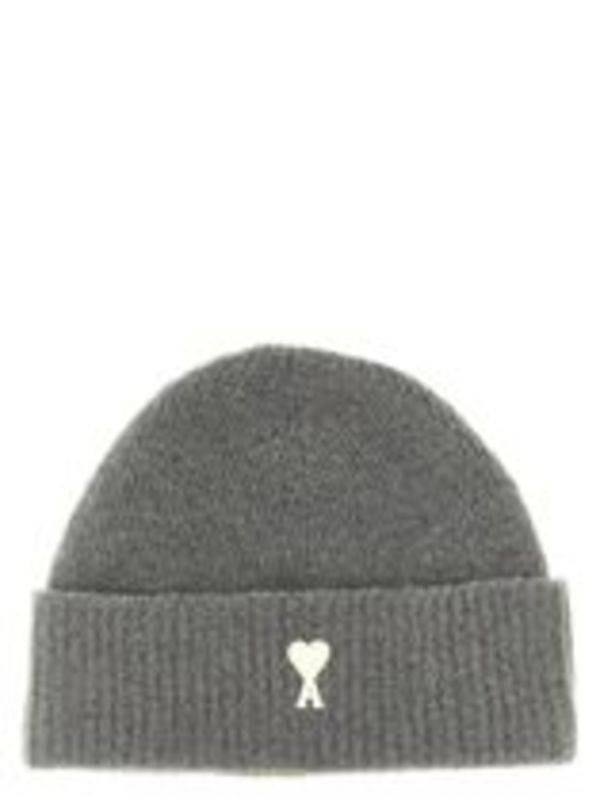 Ami Paris ユニセックス ニット帽 グレー 26AW ビーニー
