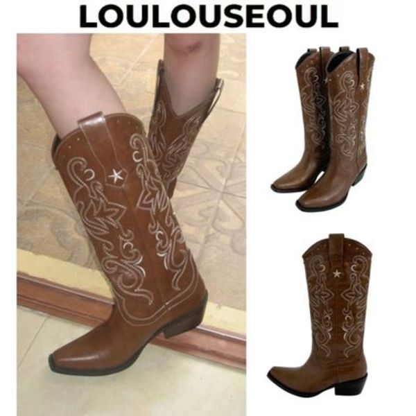 【Loulouseoul】Hot! Chocolate Western Boots