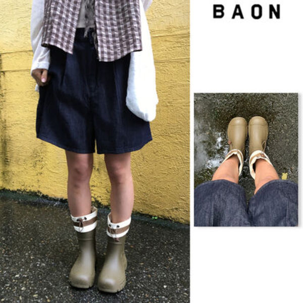 【BAON】Shooa String Band Short Rain Boots