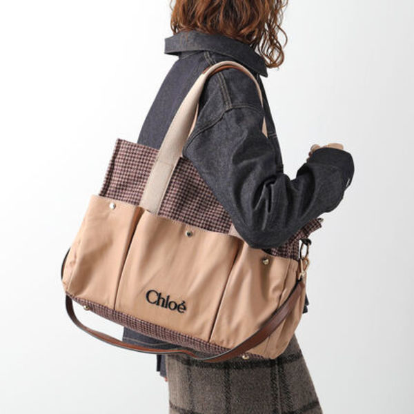 Chloe Kids マザーズバッグ C21388  刺繍ロゴ
