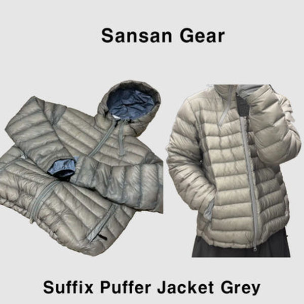 【Sansan Gear】 Suffix Puffer Jacket Grey ユニセックス
