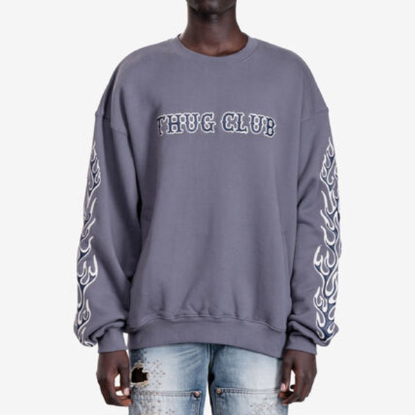 Thug Club レザーフレイムスウェットシャツ
