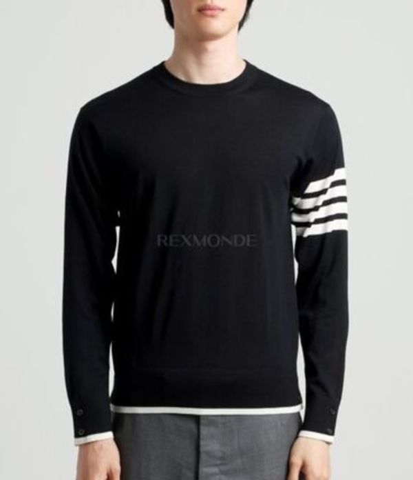 Thom Browne|ROUND NECK KNITS (JERSEY STITCH RELAXED FIT