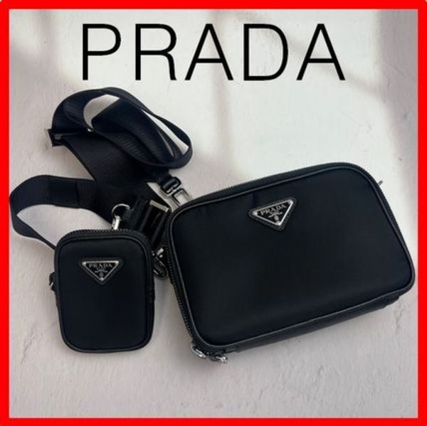 ★人気★【PRADA】★Saffiano+Re-Nylon bag ショルダーバッ.グ★