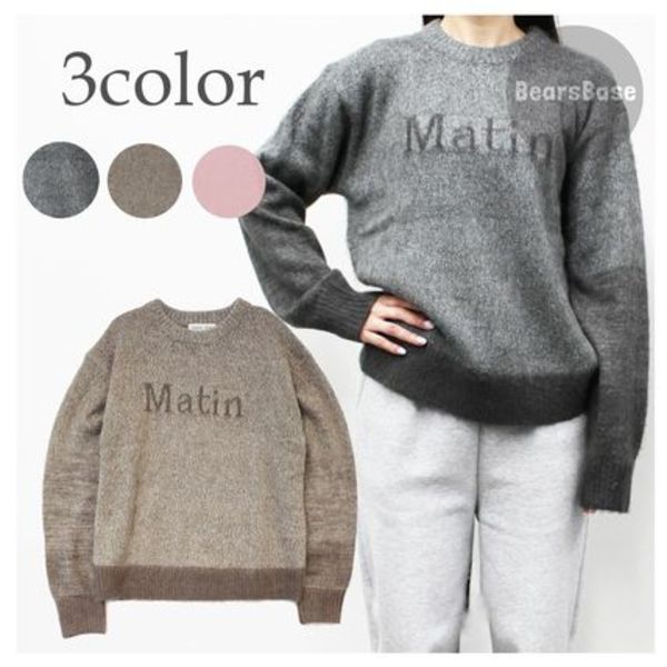 Matin Kim HAIRY BIG LOGO SWEATER FOR WOMEN 4BNY554