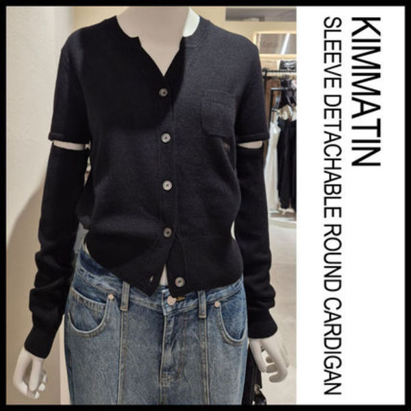 【KIM MATIN 】SLEEVE DETACHABLE ROUND CARDIGAN