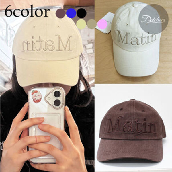 Matin Kim MATIN LOGO WASHED BALL CAP HJ6D0370