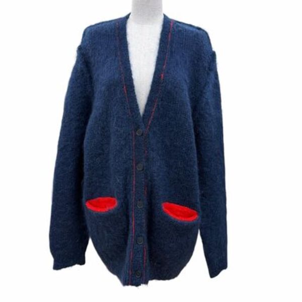 極美品 Maison Margiela 4 カーディガン XS モヘア ナイロン