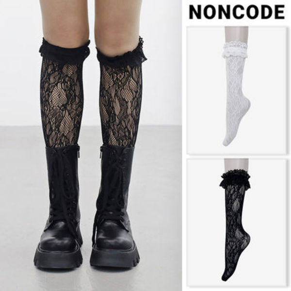【NONCODE】Micken lace knee socks