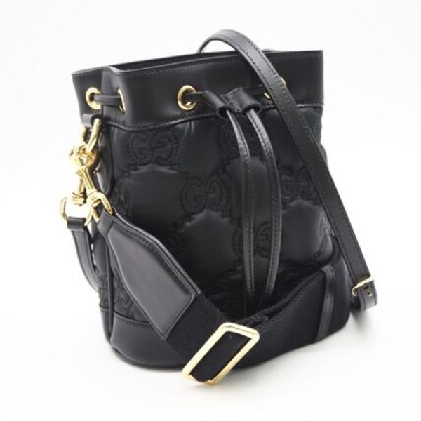 GUCCI グッチ 2wayショルダーバッグ ブラック パープル ナイロン