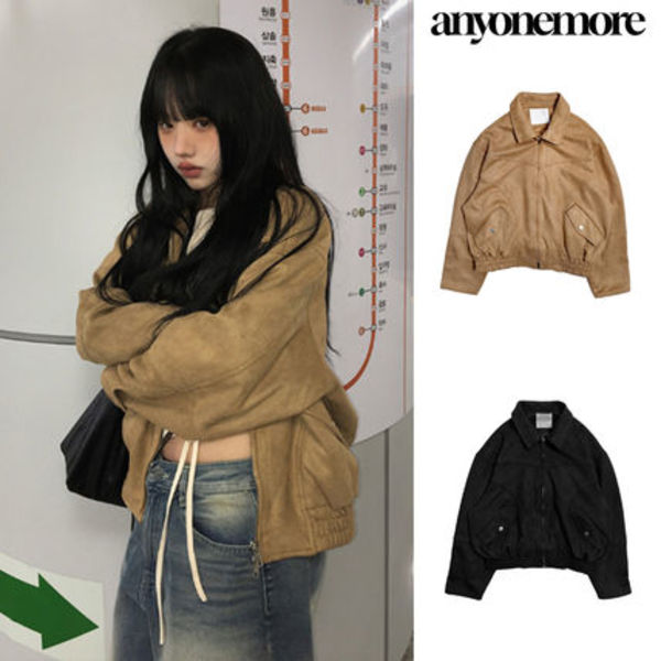 【Anyone more】Roasting Suede Blouson Jacket