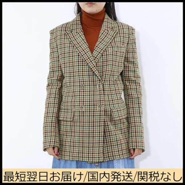 PINKO デザイン チェック柄 テーラードジャケット 即発可