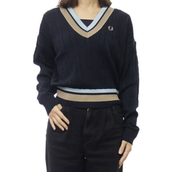 【FP25FW613】FRED PERRY Vネックセーター ニット K1102