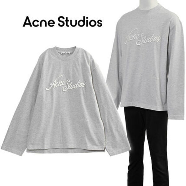 Acne Studios ロンT 長袖 Tシャツ 3D刺繍ロゴ 鹿の子 CL0369-92H