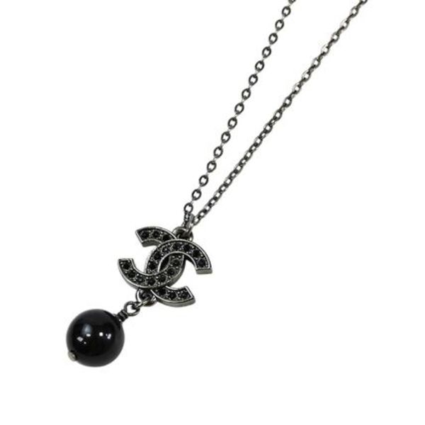 CHANEL ココマーク ラインストーン パール ネックレス 11584