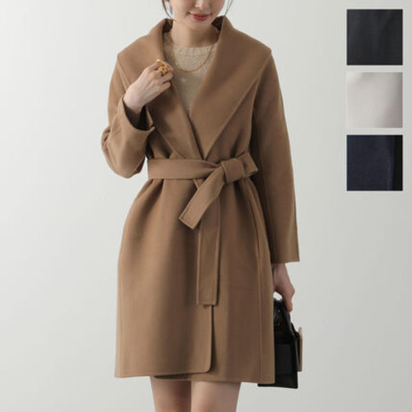 S MAX MARA ガウンコート MESSI ダブルフェイス ベルト付き