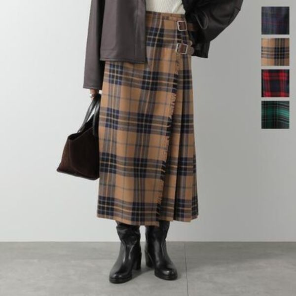 ONEIL of DUBLIN スカート 124-81 丈81cm ウール チェック柄