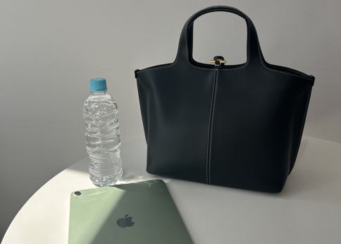 【極美品】 LUMEN パニエ グラン レザー バッグ ブラック 肩掛け可能 PANIER GRAND BAG (SOFT BLACK) - Atelier de LUMEN