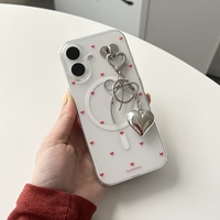 マグセーフ対応でかわいい「韓国スマホケース+ハートチャーム」! #バイマ購入品