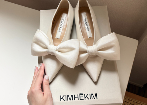 大人可愛い♡キムヘキムのオンオフ使える「リボンパンプス」 #バイマ