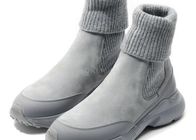 トッズの《ヌバック&ニットチェルシーブーツ》なら足首すっきり細見え!