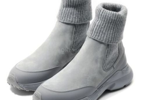 ランキング-トッズの《ヌバック&ニットチェルシーブーツ》なら足首すっきり細見え!