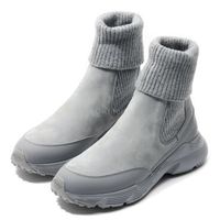 トッズの《ヌバック&ニットチェルシーブーツ》なら足首すっきり細見え!