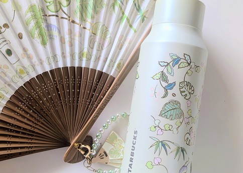 ランキング-【中国スタバ】2026年春の新作タンブラーは「ライトグリーン」!可愛いチャームや扇子付き♡