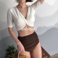 お手本は韓国女子♡ぽっこりお腹・下っ腹を隠せる「“韓国発”ハイウエストビキニ・ワンピース水着」2021