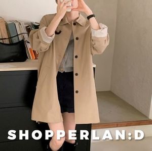 French Single Half Trench Coat (3color)