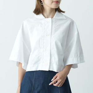【国内即発】PATOU サステナブルコットン製 クロップドシャツ