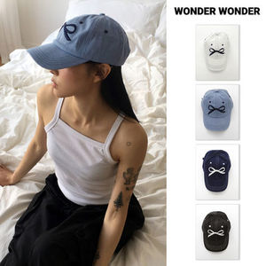 【WONDER WONDER】Ribbon Embroidery Stitch Denim Ball Cap Hat