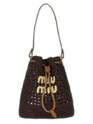 【MIU MIU】5ND016 ウーブンファブリック ミニバッグ