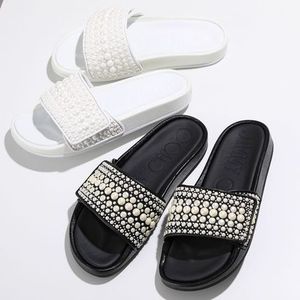 Jimmy Choo スライド サンダル FITZ/F ZWY パール