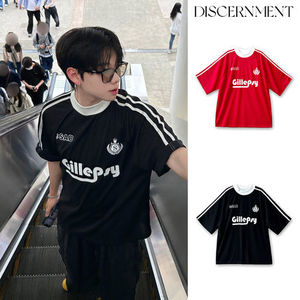 【DISCERNMENT】Newtro Track Jersey Short Sleeve T-Shirt