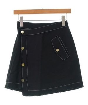 LOEWE ロエベ ミニスカート 黒 -(S位) 4102723D0019
