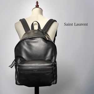 Saint Laurent  CITY レザー & キャンバス リュック