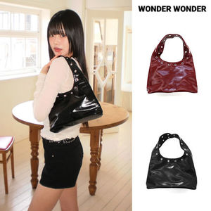 【WONDER WONDER】Naming Eyelet Leather Shoulder Bag