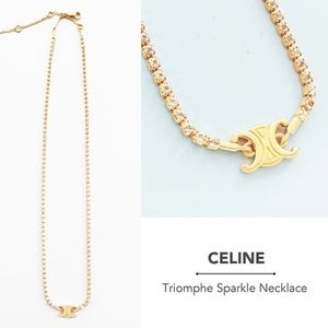 CELINE スパークルネックレストリオンフxストラス