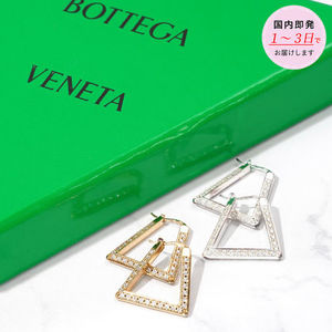 BOTTEGA VENETA 18金 ジルコニア付 ピアス 688731
