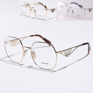 PRADA メガネ VPR 59Z メタルフレーム トライアングルロゴ