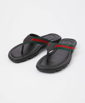 GUCCI グッチ 429362 H91A0 トングサンダル ウェブ&レザー