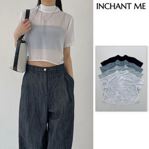 【INCHANT ME】Haze Chiffon Tie Crop Blouse