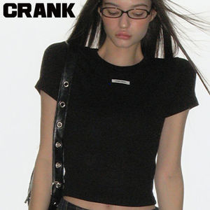 ★CRANK★CREW NECK BASIC TOP_BLUE BLACK★正規品/韓国直送料込
