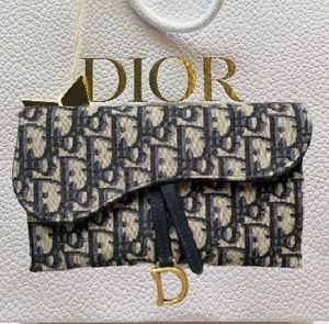 3色☆【Dior】ディオールオブリーク サドルチェーン ウォレット
