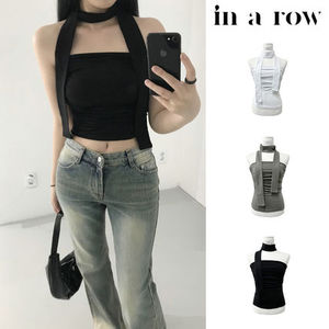 【in a row】Muffler shirring top