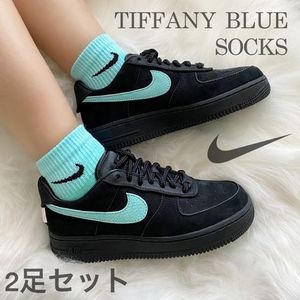 ★NIKE★送関込★美しいティファニーブルーのソックス★