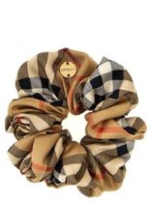 【Burberry】バーバリーチェック柄シルクヘアバンド シュシュ