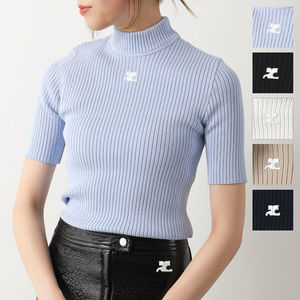 Courreges 半袖ニット REEDITION SHORT SLEEVES PERMPU026FI0001